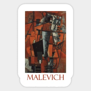 The Lady at the Piano by Kazimir Malevich Sticker